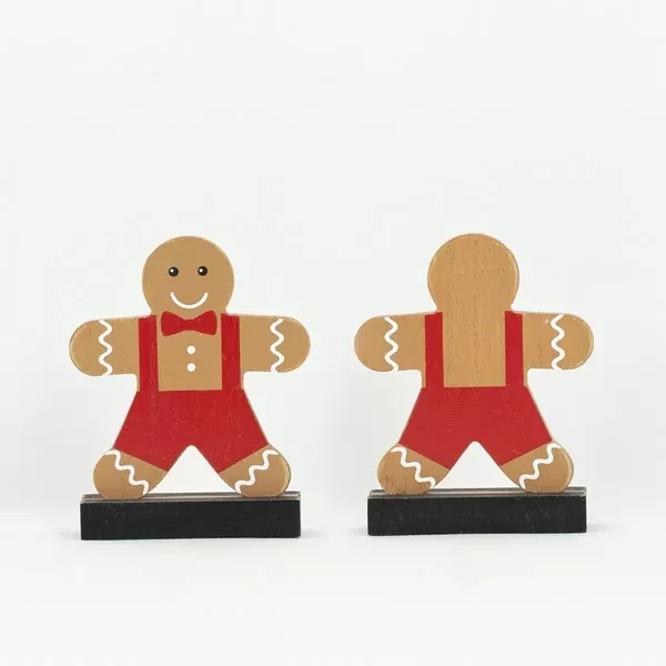 Ginger Boy | Believe In Kindness Collection | 4x5x1 wood cutout gingerbread on base | 70982